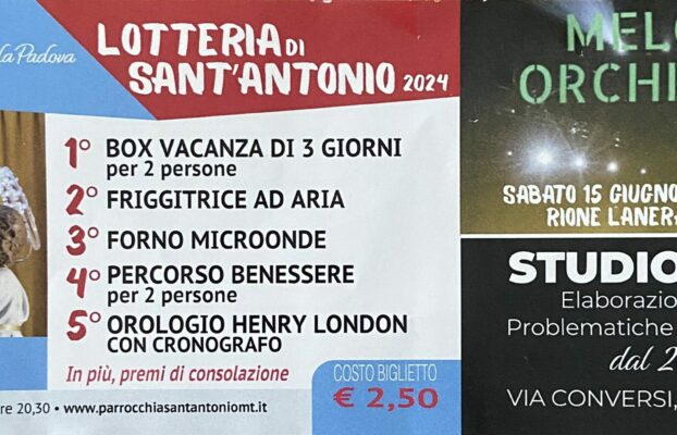 Sorteggio della Lotteria di Sant’Antonio 2024