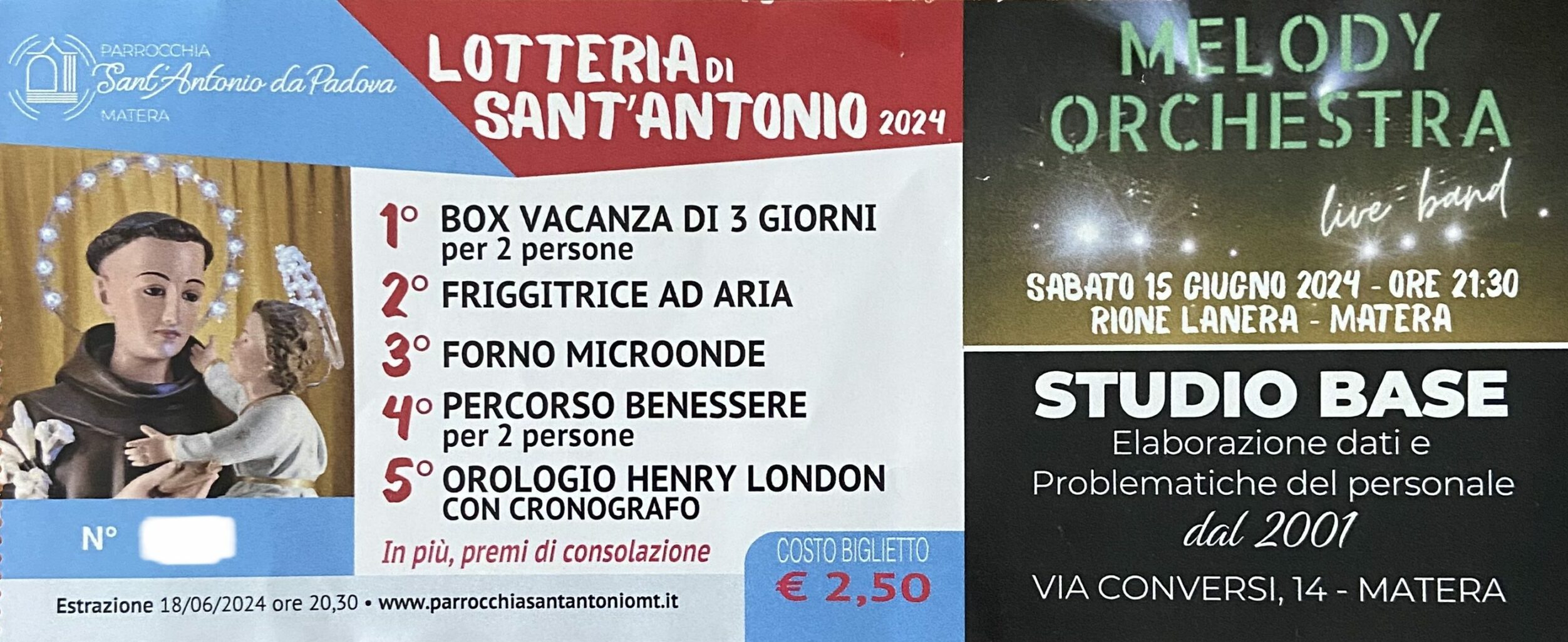 Sorteggio della Lotteria di Sant’Antonio 2024